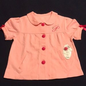 NWT Disney Princess pink sweatshirt jacket with bows & rhinestones Size L